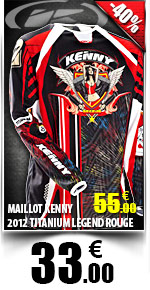 MAILLOT KENNY 2012 TITANIUM LEGEND ROUGE (-40% soit 33.00 euros)