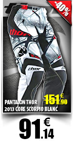 PANTALON THOR 2013 CORE SCORPIO BLANC (-40% soit 91.14 euros)