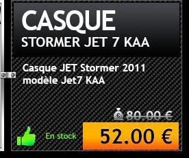 Casque Stormer 2011 Jet 7 KAA (-35% soit 52.00 euros)