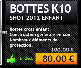 BOTTES SHOT 2012 K10 ENFANT NOIR (-20ù soit 80.00 euros)