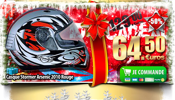 Casque Stormer Arsenic 2010 Rouge (-50% soit 64.50 euros)