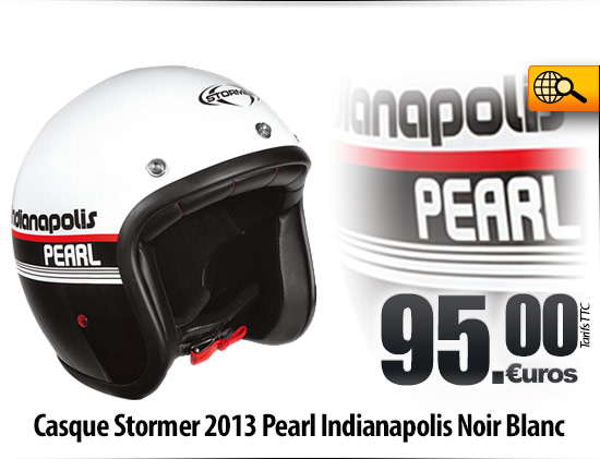 Casque Stormer 2013 Pearl Indianapolis Noir Blanc (95,00 €)