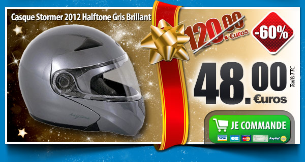 Casque Stormer 2012 Halftone Gris Brillant (-60% soit 48.00 euros)