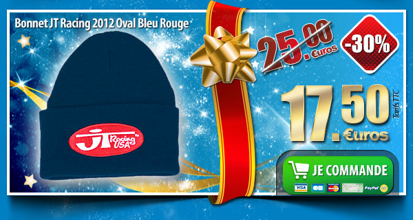 Bonnet JT Racing 2012 Oval Bleu Rouge  (-30% soit 17.50 euros)