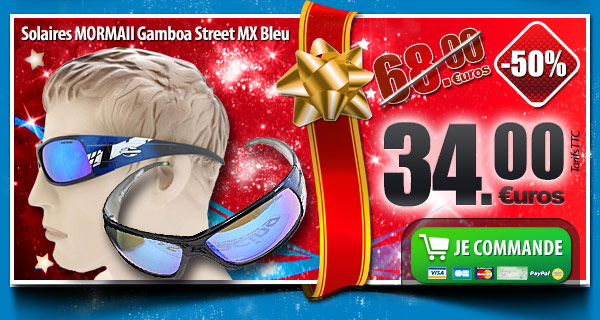 Lunettes de soleil MORMAII Gamboa Street MX Bleu  (-50% soit 34.00 euros)