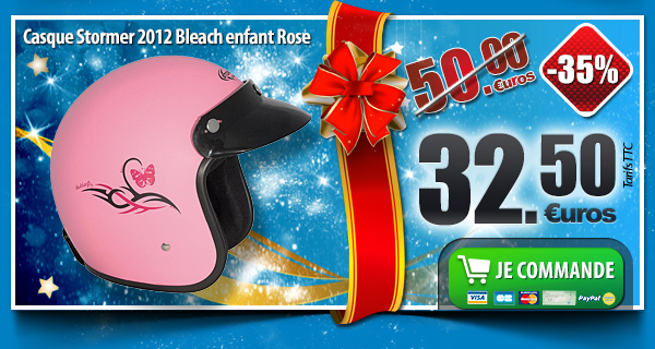 Casque Stormer 2012 Bleach enfant Rose (-35% soit 32.50 euros)