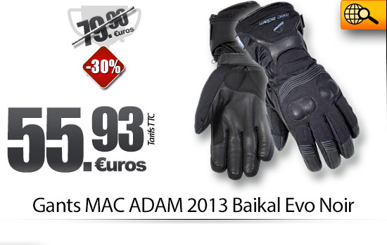 Gants MAC ADAM 2013 Baikal Evo Noir (-30% soit 55.93 euros)